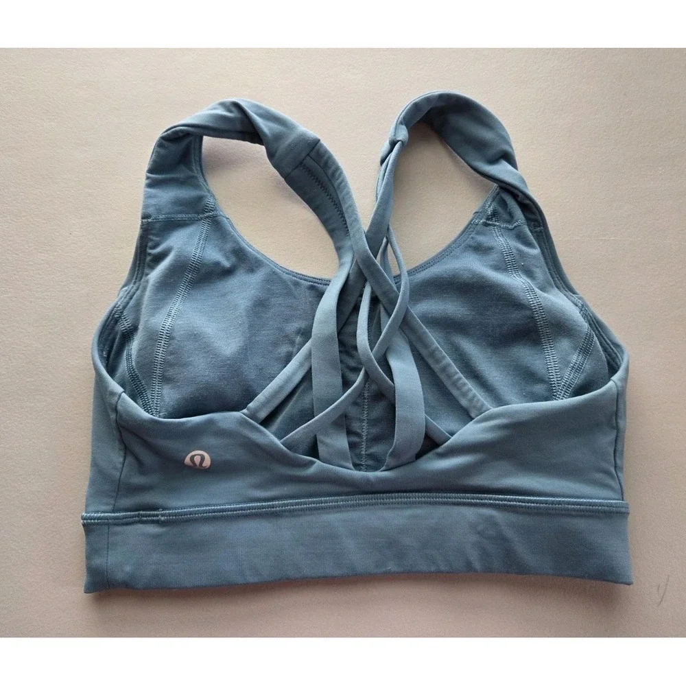 Lululemon Sports Bra Free To be Elevated Light Support D/Dd Size 2 Blue